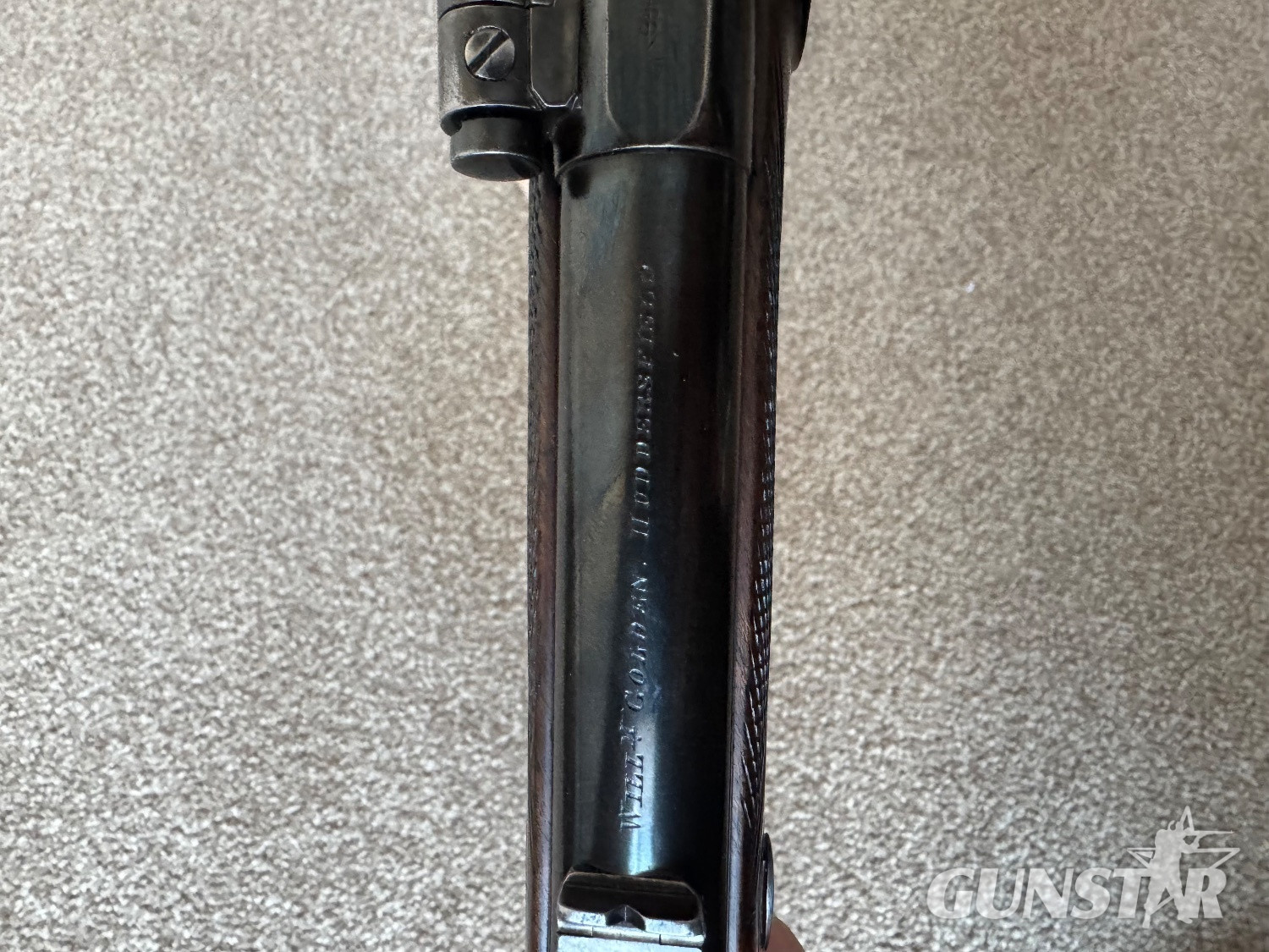 {CATEGORY} - William Golden Rook Rifle in .380 long cf. william Golden. Snider action Muzzleloader 9x17mm Browning Short (.380 ACP / 9mm Short) Rifle in 