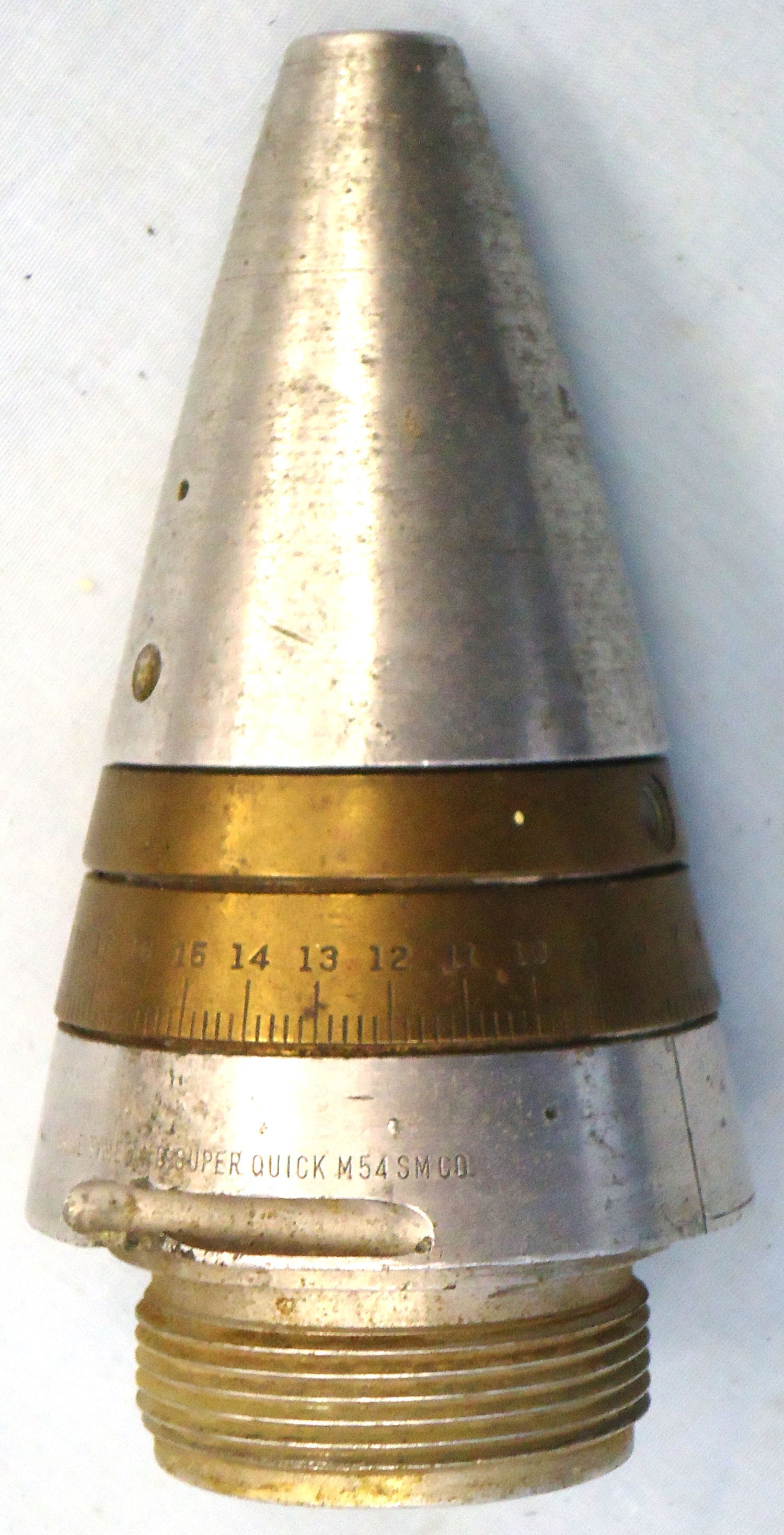 {CATEGORY} - WW2, 1943 Dated, American 75mm (75x350R) M48 High Explosive Round with Super Quick Fuze for the Sherman M4 Tank. O 2420 WW2, 1943 Dated, American 75mm (75x350R) M48 High Explosive Round with Super Quick Fuze for the Sherman M4 Tank. O 2420 Various Other Ammunition