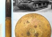 WW2, 1943 Dated, American 75mm (75x350R) M48 High Explosive Round with Super Quick Fuze for the Sherman M4 Tank. O 2420 WW2, 1943 Dated, American 75mm (75x350R) M48 High Explosive Round with Super Quick Fuze for the Sherman M4 Tank. O 2420 Various Other Ammunition